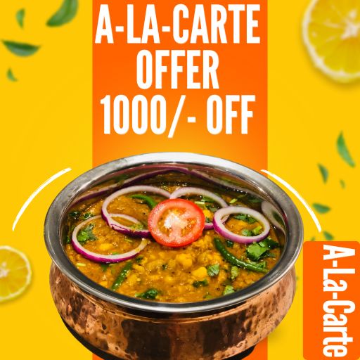 A-La-Carte Offer: Rs.1000/- Off on 2400/- And Above